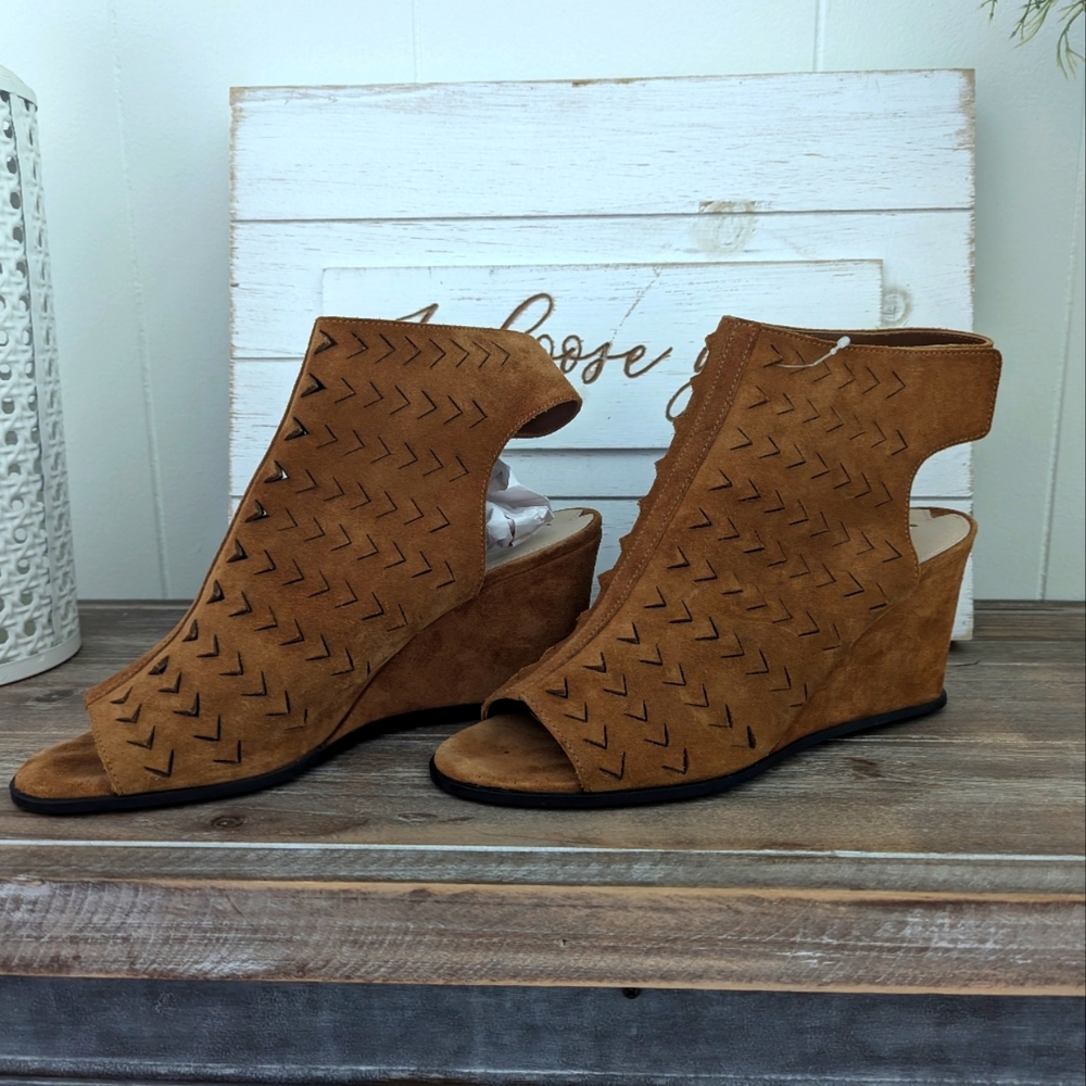 Women's Via Spiga Suede Adjustable Ankle Strap Sandal